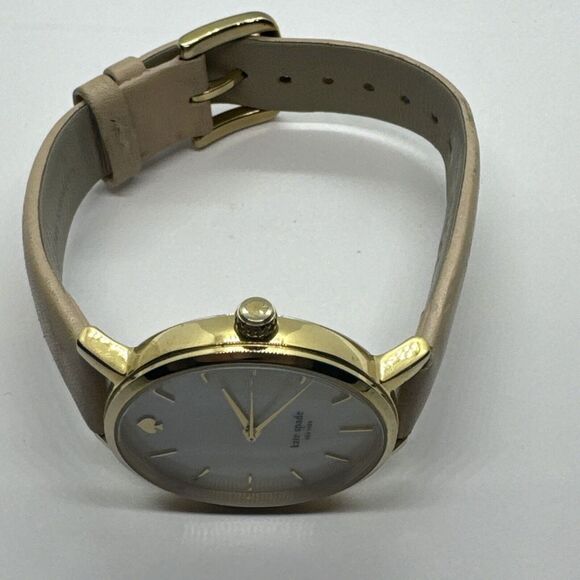 Kate Spade New York Metro 0073 Womens Beige Leather Analog Quartz Watch JNA467 main image 7
